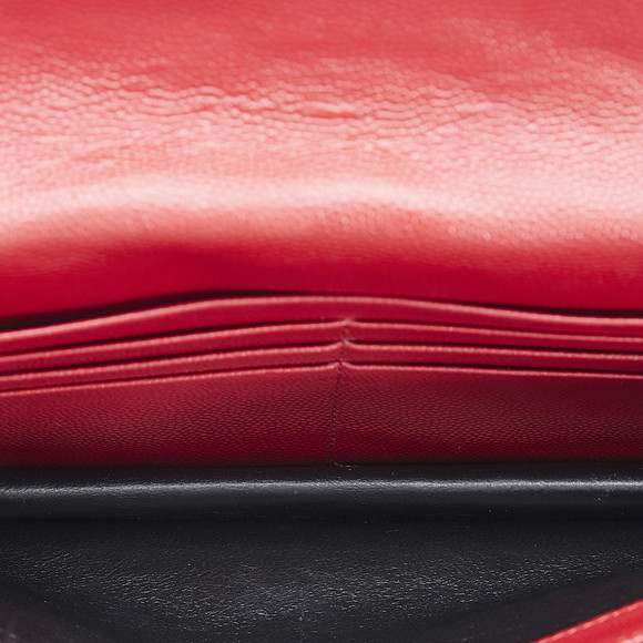 Saint Laurent Chain Wallet Shoulder Bag Leather Red - Picture 5 of 7